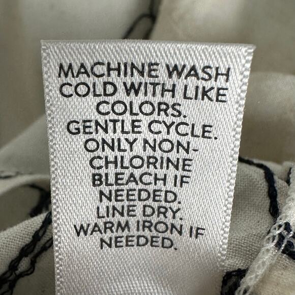 J Jill Top Womens Medium Cream Floral Embroidered Linen Tunic Lightweight Spring - Picture 8 of 12